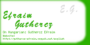 efraim guthercz business card